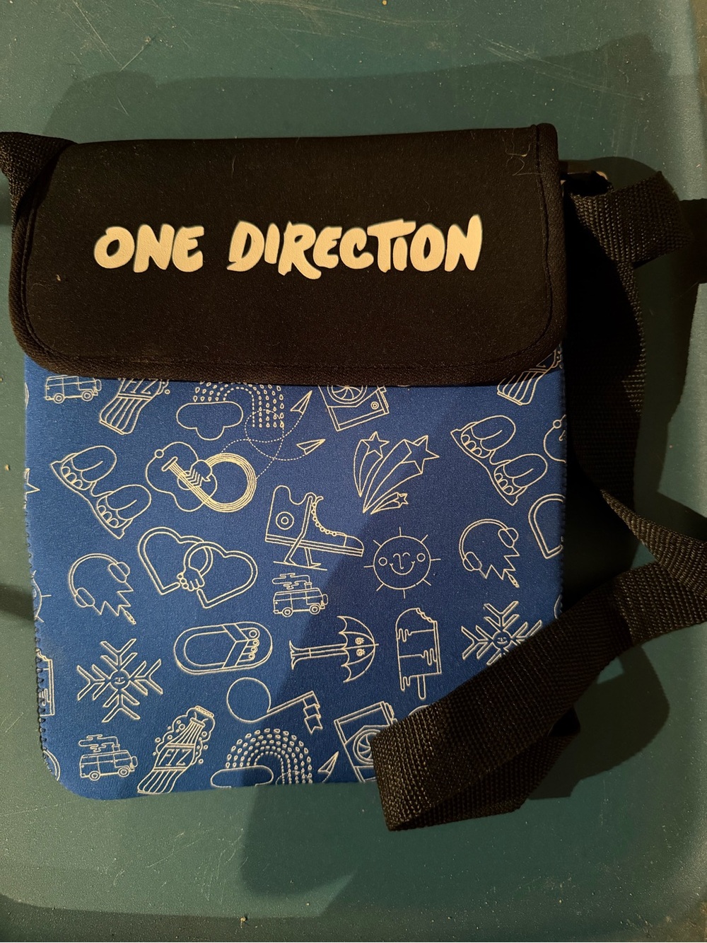 1D Blue & Black One Direction Messenger Bag